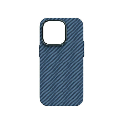 Apple iPhone 14 Kılıf ​​​​​Wiwu Karbon Fiber Görünümlü M-safe Wireless Şarj Özellikli Kabon Kapak