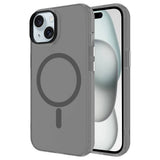 Apple iPhone 14 Kılıf Zore M-safe Şarj Özellikli Buzlu Transparan C-Pro Sert Kapak