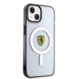 Apple iPhone 14 Plus Kılıf Ferrari M-safe Şarj Özellikli Transparan Dizayn Kapak