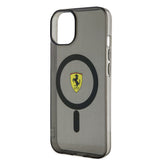 Apple iPhone 14 Plus Kılıf Ferrari M-safe Şarj Özellikli Yarı Transparan Dizayn Kapak