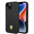 Apple iPhone 14 Plus Kılıf Ferrari Orjinal Lisanslı M-safe Şarj Özellikli Deri Kenarları Damgalı Dizayn Kapak