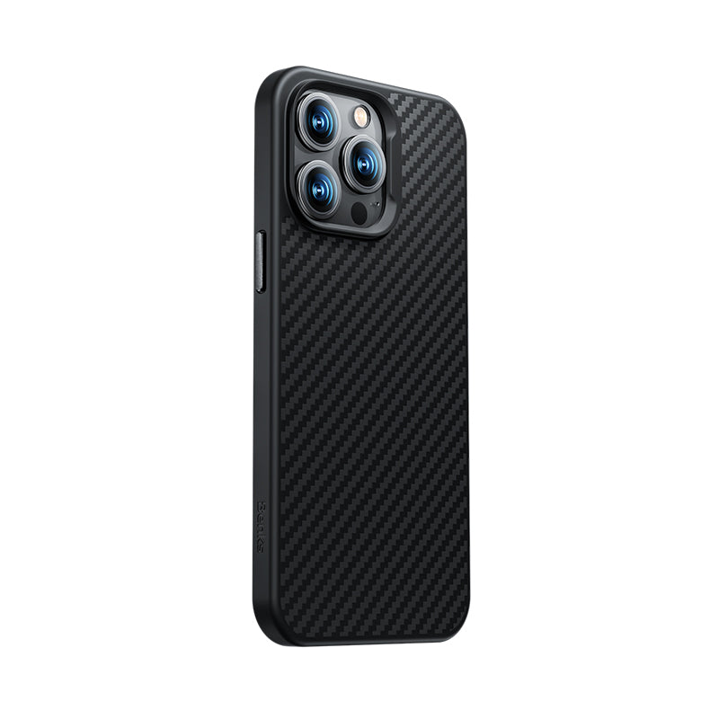 Apple iPhone 14 Plus Kılıf Karbon Fiber M-safe Şarj Özellikli Benks Hybrid ArmorPro 1500D Kevlar Kapak