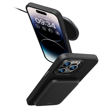 Apple iPhone 14 Plus Kılıf Karbon Fiber M-safe Şarj Özellikli Benks Hybrid ArmorPro 1500D Kevlar Kapak