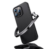 Apple iPhone 14 Plus Kılıf Karbon Fiber M-safe Şarj Özellikli Benks Hybrid ArmorPro 1500D Kevlar Kapak