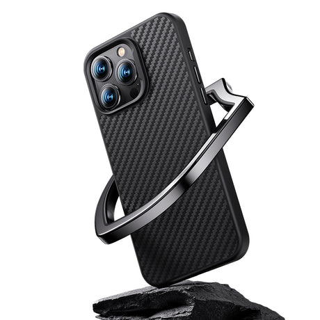 Apple iPhone 14 Plus Kılıf Karbon Fiber M-safe Şarj Özellikli Benks Hybrid ArmorPro 1500D Kevlar Kapak