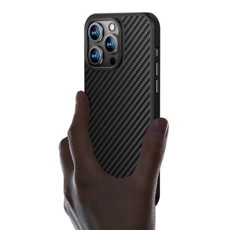 Apple iPhone 14 Plus Kılıf Karbon Fiber M-safe Şarj Özellikli Benks Hybrid ArmorPro 1500D Kevlar Kapak