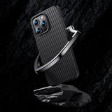 Apple iPhone 14 Plus Kılıf Karbon Fiber M-safe Şarj Özellikli Benks Hybrid ArmorPro 1500D Kevlar Kapak