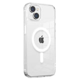 Apple iPhone 14 Plus Kılıf M-safe Şarj Özellikli Şeffaf Sert PC Zore Embos Kapak
