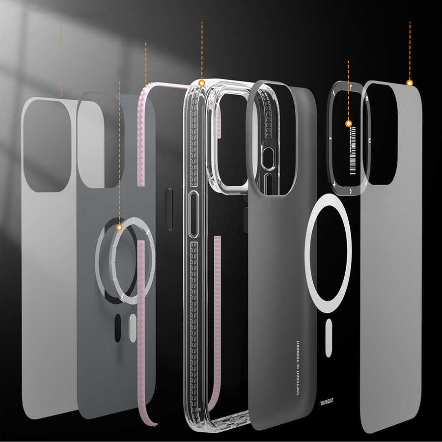 Apple iPhone 14 Plus Kılıf M-safe Şarj Özellikli Youngkit Jane Sand Serisi Kapak
