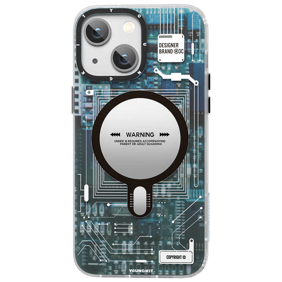 Apple iPhone 14 Plus Kılıf M-safe Şarj Özellikli YoungKit Technology Serisi Kapak