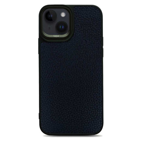 Apple iPhone 14 Plus Kılıf Soft Deri Metal Kamera Çerçeveli ​Kajsa Litchi Kapak