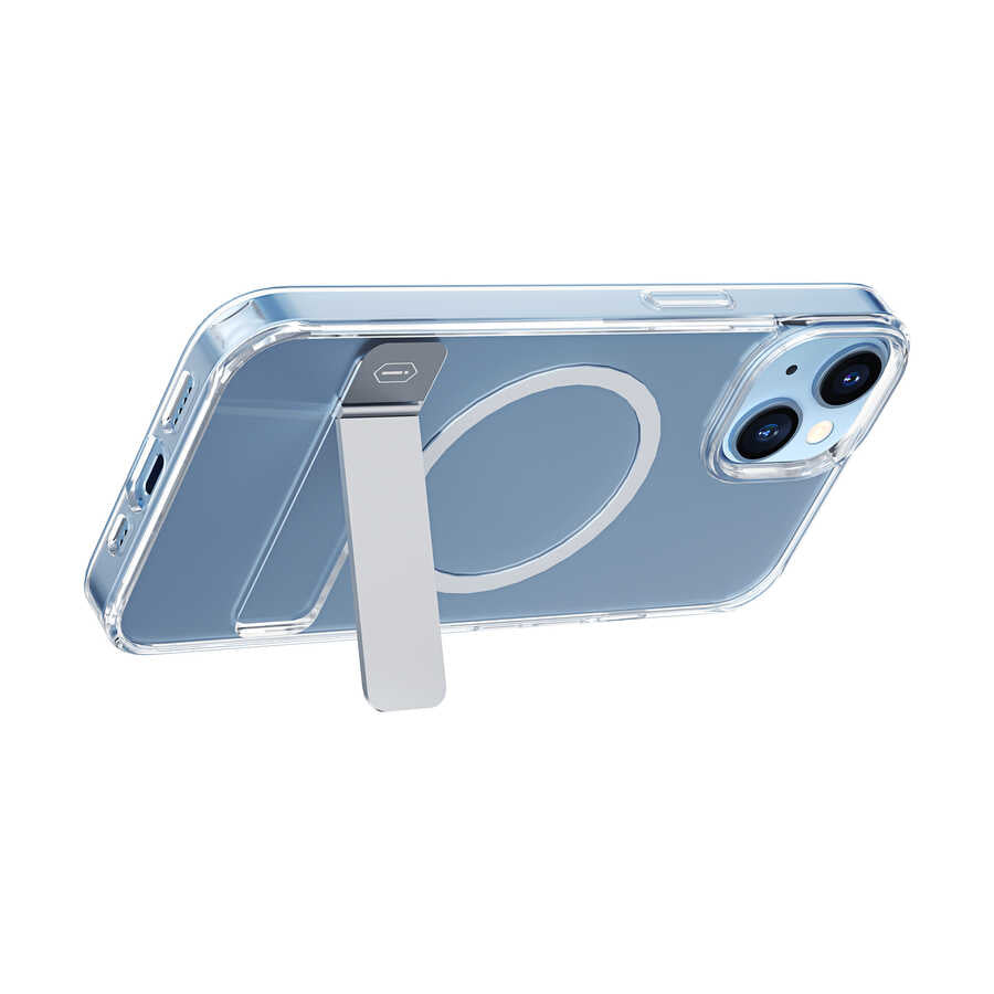 Apple iPhone 14 Plus Kılıf Standlı M-safe Wireless Şarj Özellikli Wiwu Aurora Serisi Kapak