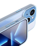 Apple iPhone 14 Plus Kılıf Wiwu VCC-104 Lens Korumalı Renkli Kenar Arkası Şeffaf Vivid Clear Kapak