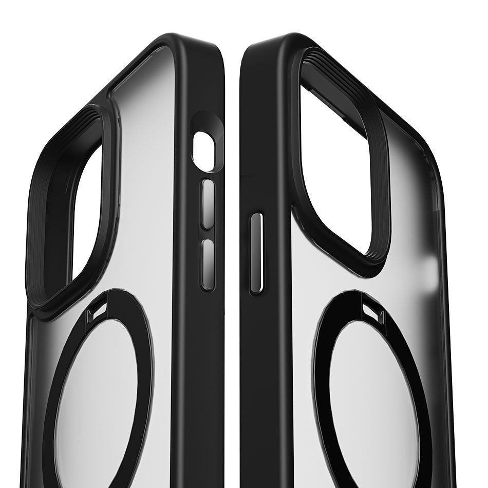 Apple iPhone 14 Plus Kılıf Wiwu ZMM-010 M-safe Şarj Özellikli Parmak İzi Bırakmayan Mat Transparan Standlı Kapak