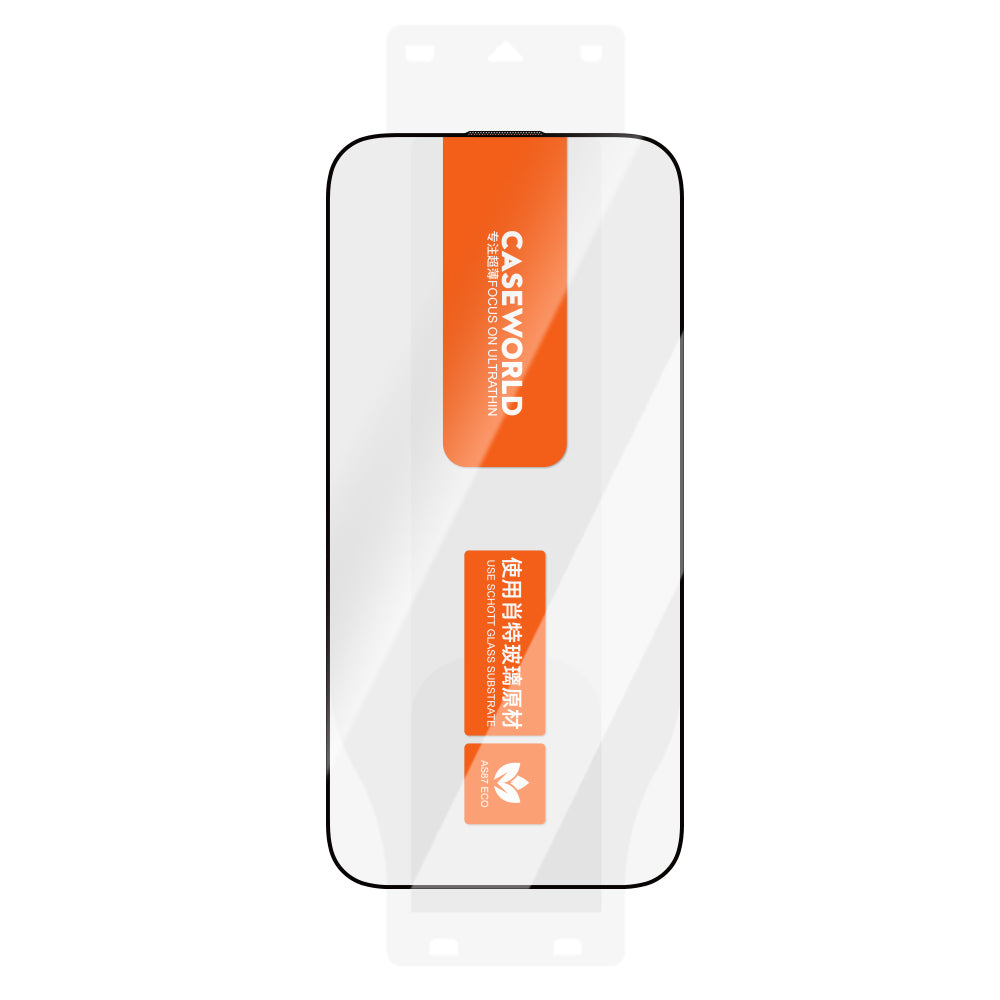 Apple iPhone 14 Pro CaseWorld Ultra-Thin Serisi TMQ HD 0.15mm Schott Cam Temperli Ekran Koruyucu