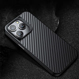 Apple iPhone 14 Pro Kılıf Aramid Karbon Fiber M-safe Özellikli Wlons Radison Kapak