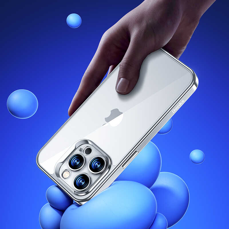 Apple iPhone 14 Pro Kılıf Benks Electroplating TPU Kapak Ekran Koruyucu Hediyeli
