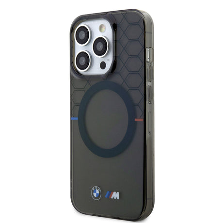 Apple iPhone 14 Pro Kılıf BMW M-safe Şarj Özellikli Transparan M Dizayn Kapak