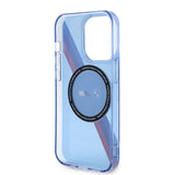 Apple iPhone 14 Pro Kılıf BMW M-safe Şarj Özellikli Transparan Tricolor Stripes Orjinal Lisanslı Kapak