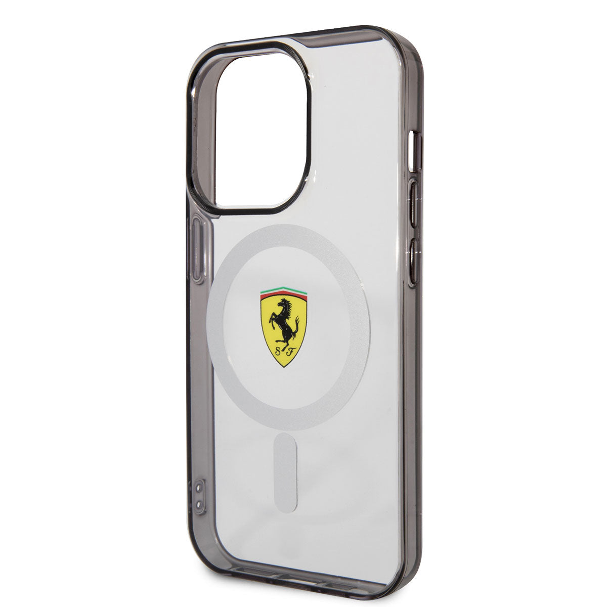 Apple iPhone 14 Pro Kılıf Ferrari M-safe Şarj Özellikli Transparan Dizayn Kapak