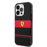 Apple iPhone 14 Pro Kılıf Ferrari Orjinal Lisanslı M-safe Şarj Özellikli Yatay Çizgili Dizayn Kapak