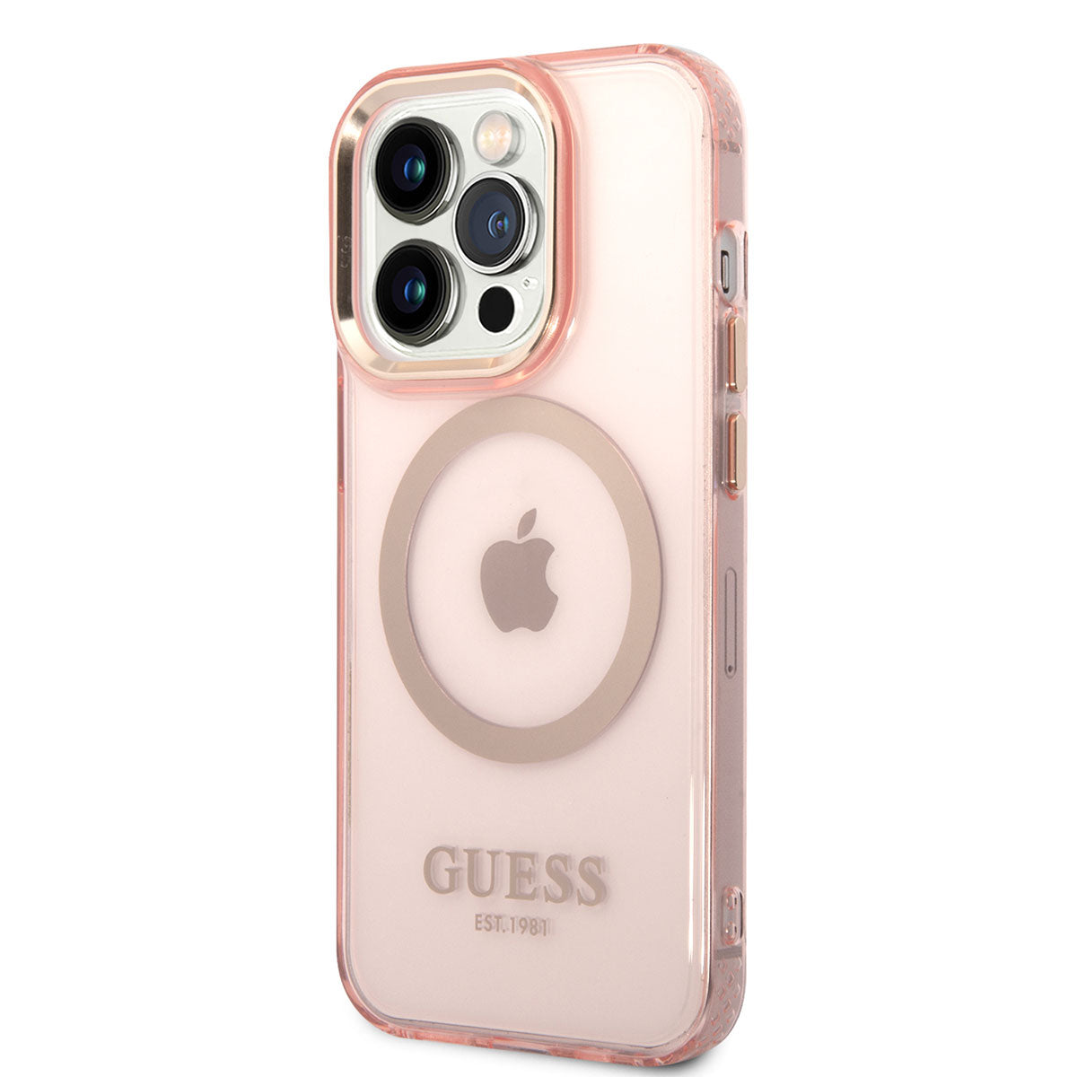 Apple iPhone 14 Pro Kılıf GUESS M-safe Şarj Özellikli Airbagli Dizayn Kapak