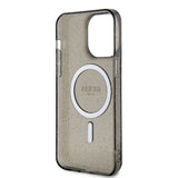 Apple iPhone 14 Pro Kılıf GUESS M-safe Şarj Özellikli Glitter Kapak