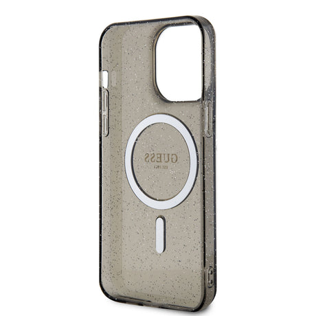 Apple iPhone 14 Pro Kılıf GUESS M-safe Şarj Özellikli Glitter Kapak