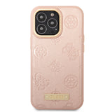 Apple iPhone 14 Pro Kılıf GUESS M-safe Şarj Özellikli PU Deri Metal Logolu Kapak