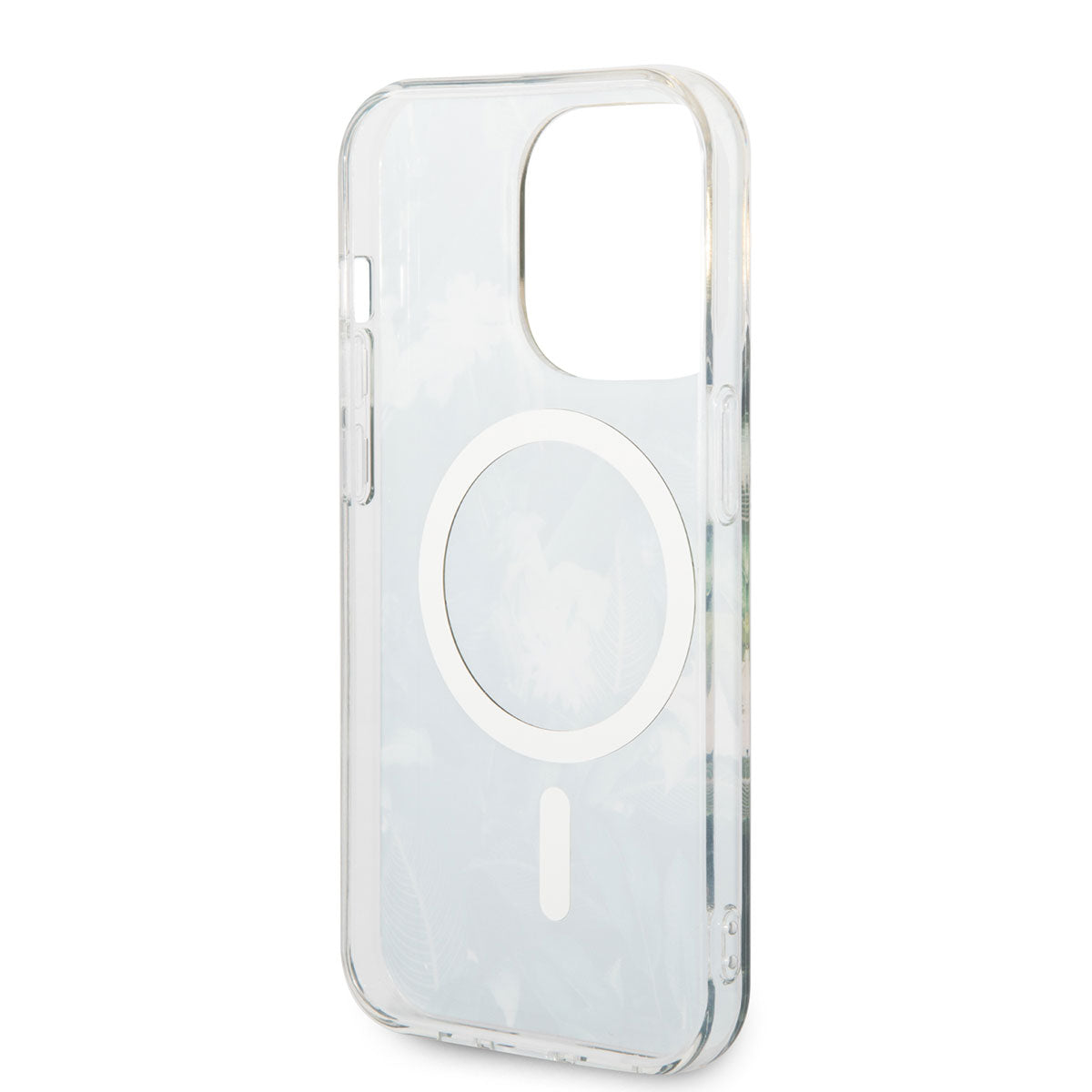 Apple iPhone 14 Pro Kılıf GUESS M-safe Şarj Özellikli Yaprak Desenli M-safe Şarj Kablolu Kapak