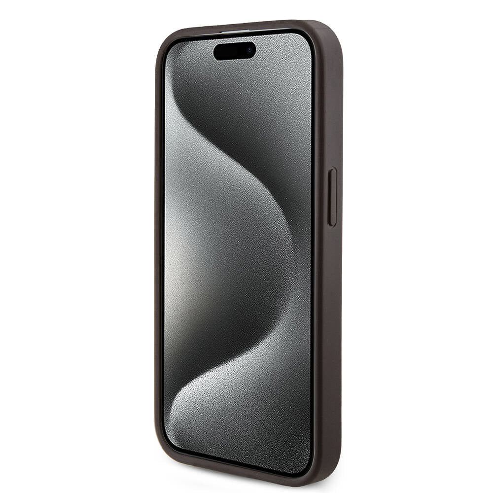 Apple iPhone 14 Pro Kılıf Guess Orjinal Lisanslı M-safe Şarj Özellikli PU Halkalı 4G Desenli Yazı Logolu Kapak