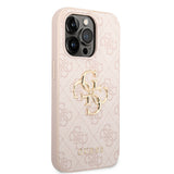 Apple iPhone 14 Pro Kılıf Guess PU Deri Büyük Metal Logo Dizaynlı Kapak
