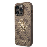 Apple iPhone 14 Pro Kılıf Guess PU Deri Büyük Metal Logo Dizaynlı Kapak