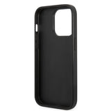 Apple iPhone 14 Pro Kılıf GUESS PU Deri Şerit Logo Dizaynlı Kapak