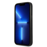 Apple iPhone 14 Pro Kılıf GUESS PU Safran Deri Üçgen Logo Dizayn Kapak
