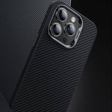 Apple iPhone 14 Pro Kılıf Karbon Fiber M-safe Şarj Özellikli Benks Hybrid ArmorPro 600D Kevlar Kapak
