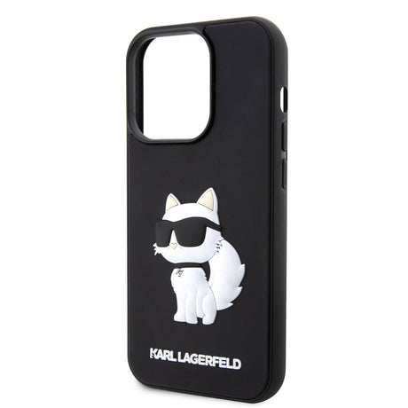 Apple iPhone 14 Pro Kılıf Karl Lagerfeld 3D Rubber Choupette Dizayn Kapak