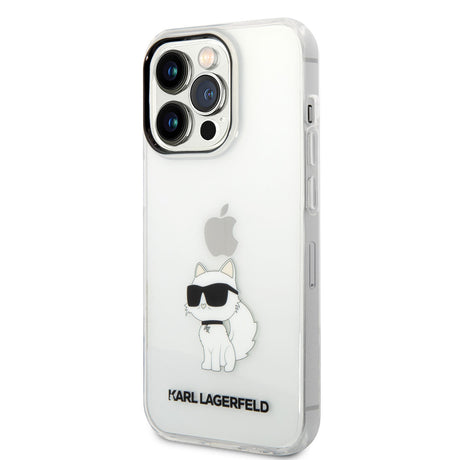 Apple iPhone 14 Pro Kılıf Karl Lagerfeld Transparan Choupette Dizayn Kapak