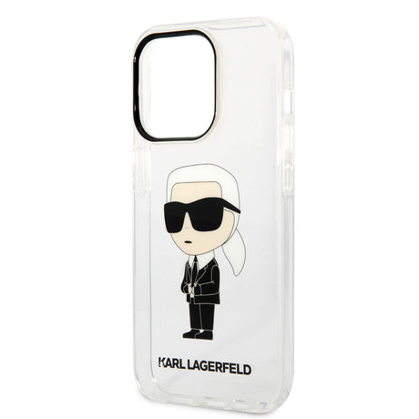 Apple iPhone 14 Pro Kılıf Karl Lagerfeld Transparan İkonik Karl Dizayn Kapak