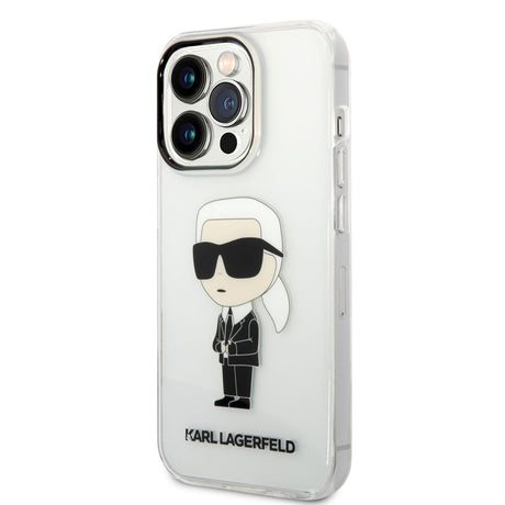 Apple iPhone 14 Pro Kılıf Karl Lagerfeld Transparan İkonik Karl Dizayn Kapak