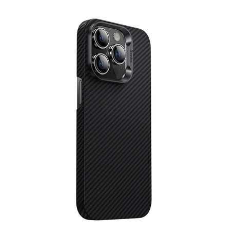 Apple iPhone 14 Pro Kılıf M-safe Özellikli Karbon Fiber Benks 600D Essential Kevlar Kapak