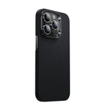 Apple iPhone 14 Pro Kılıf M-safe Özellikli Karbon Fiber Benks 600D Essential Kevlar Kapak