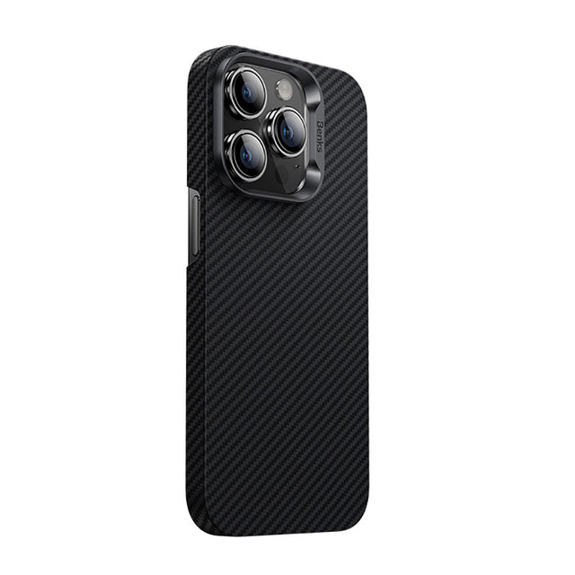 Apple iPhone 14 Pro Kılıf M-safe Özellikli Karbon Fiber Benks 600D Essential Kevlar Kapak
