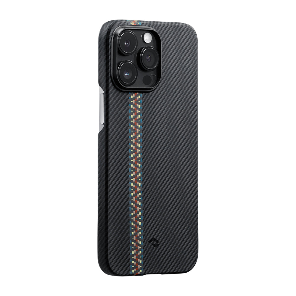 Apple iPhone 14 Pro Kılıf M-safe Şarj Özellikli 600D Aramid Fiber Pitaka Tactile Woven Orchestra Serisi Rhapsody Kapak