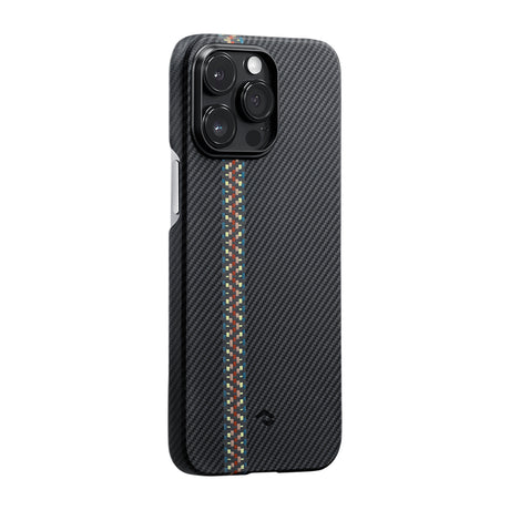 Apple iPhone 14 Pro Kılıf M-safe Şarj Özellikli 600D Aramid Fiber Pitaka Tactile Woven Orchestra Serisi Rhapsody Kapak