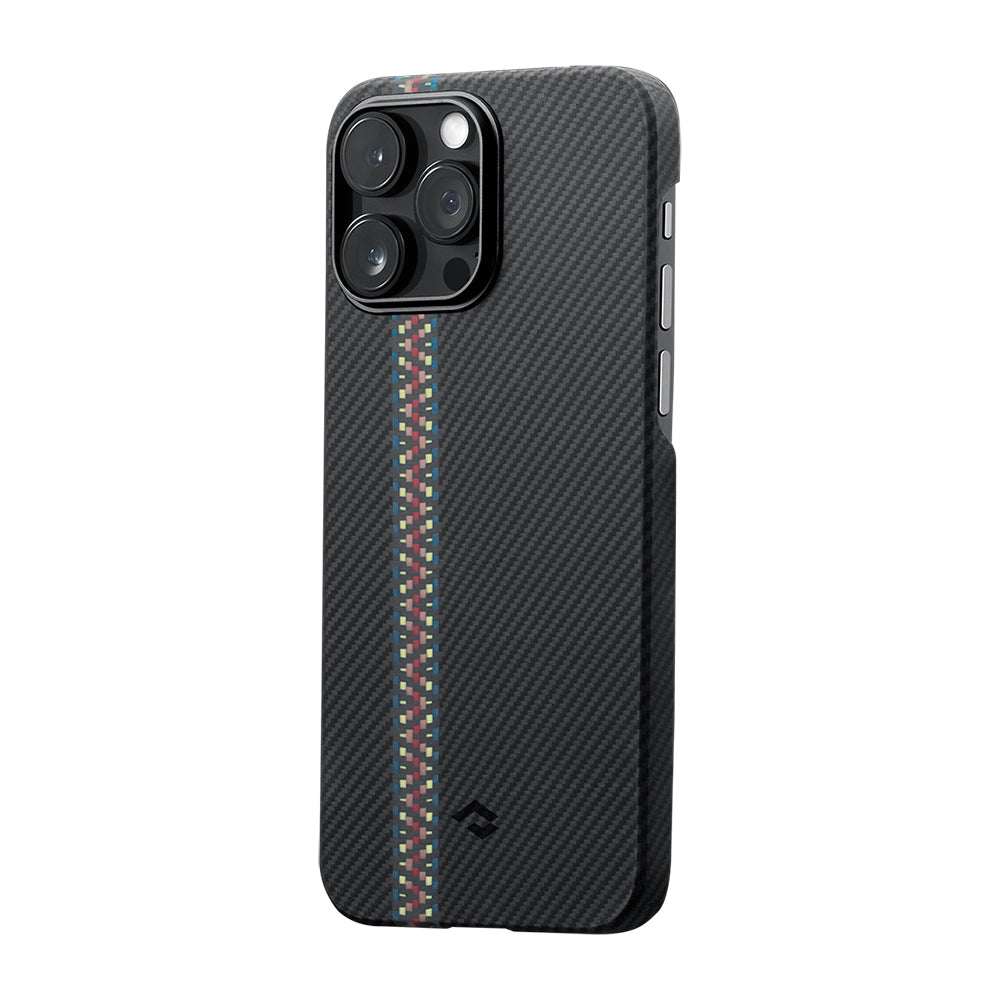 Apple iPhone 14 Pro Kılıf M-safe Şarj Özellikli 600D Aramid Fiber Pitaka Tactile Woven Orchestra Serisi Rhapsody Kapak