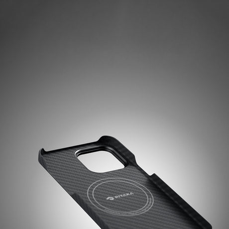 Apple iPhone 14 Pro Kılıf M-safe Şarj Özellikli 600D Aramid Fiber Pitaka Tactile Woven Orchestra Serisi Rhapsody Kapak