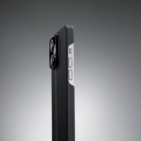 Apple iPhone 14 Pro Kılıf M-safe Şarj Özellikli 600D Aramid Fiber Pitaka Tactile Woven Orchestra Serisi Rhapsody Kapak