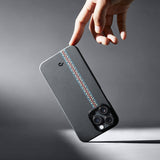 Apple iPhone 14 Pro Kılıf M-safe Şarj Özellikli 600D Aramid Fiber Pitaka Tactile Woven Orchestra Serisi Rhapsody Kapak