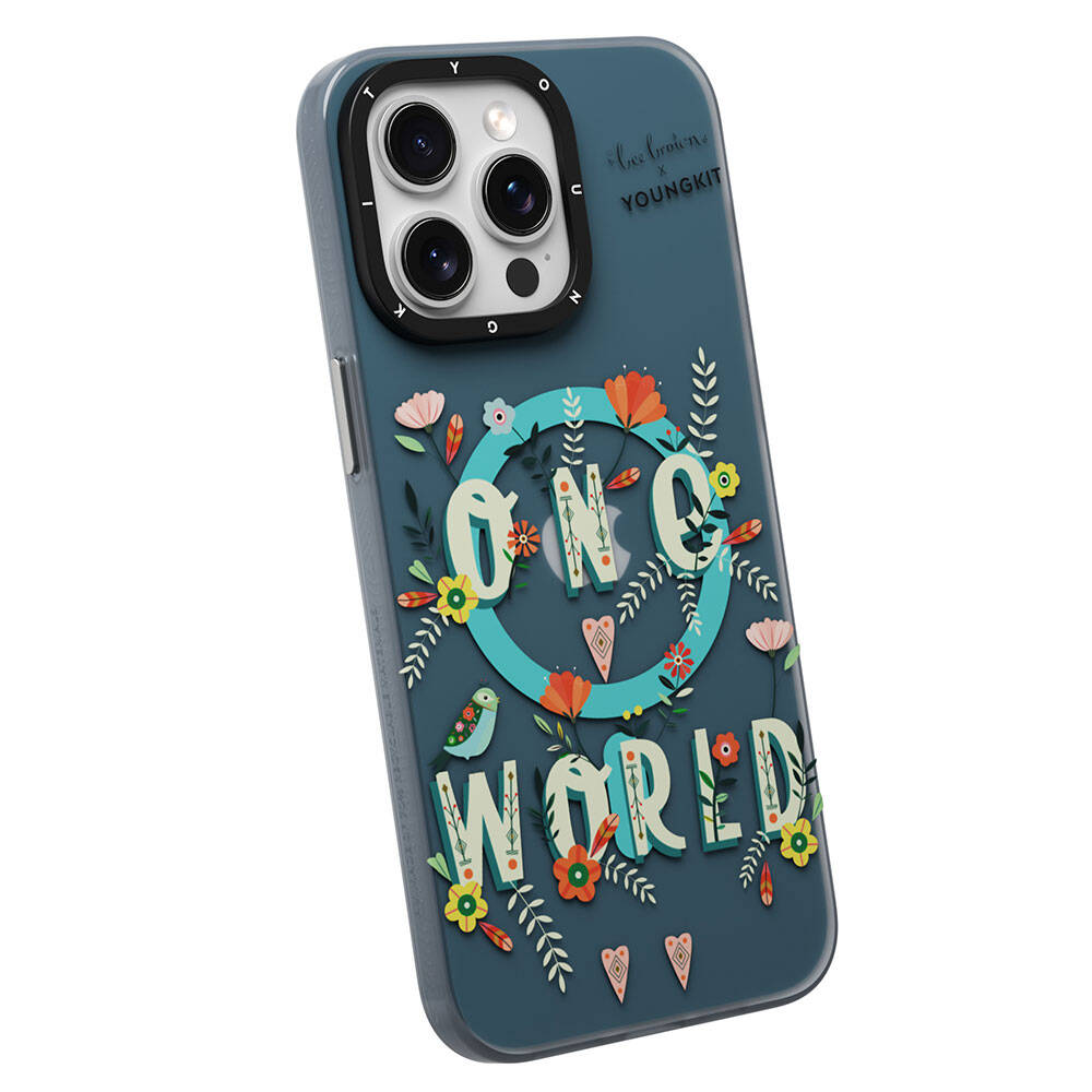 Apple iPhone 14 Pro Kılıf M-safe Şarj Özellikli Bee Brown Tasarımlı Youngkit Colorful Life Serisi Kapak